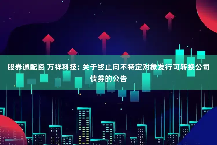 股券通配资 万祥科技: 关于终止向不特定对象发行可转换公司债券的公告
